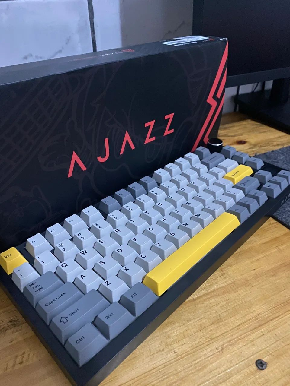 AJAZZ-AK820 Pro teclado mecânico com tela TFT, Bluetooth