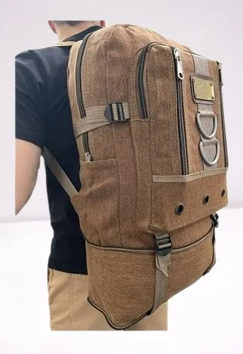Mochila Grande De Lona 50 Litros Bolsa de Viagem Passeio Motoboy