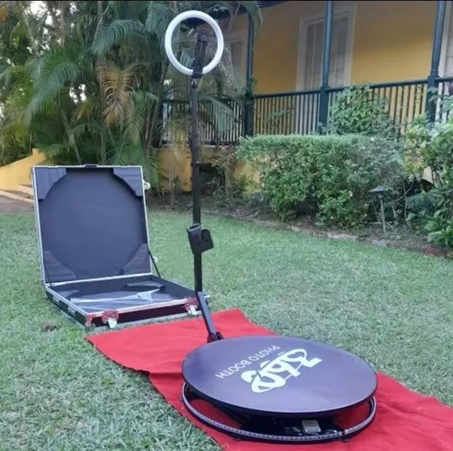 Plataforma PhotoBooth 360 Vídeo Spinner 100cm com Ring Light RGB e Case de transporte - Foto 4