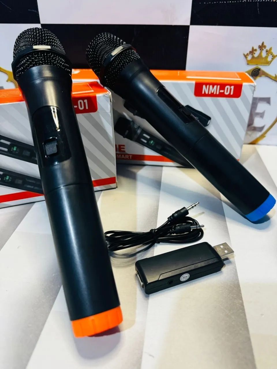 Microfone Sem Fio Smart - Kit Duplo - Bluetooth - Karaoke - Foto 3