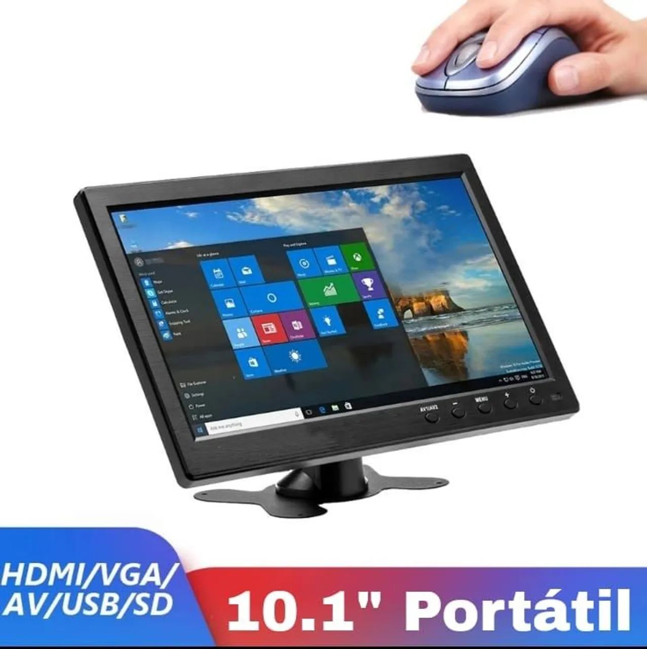 Monitor Portátil 10.1 HDMI/VGA/AV/USB