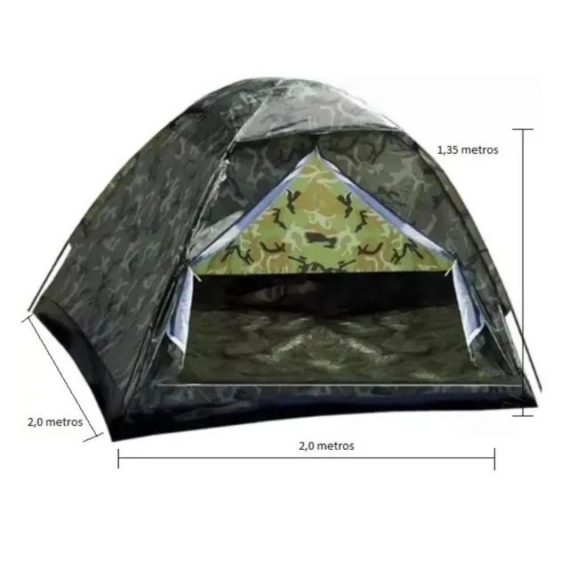 Barraca Acampamento 4 Pessoas Camuflada - Foto 3