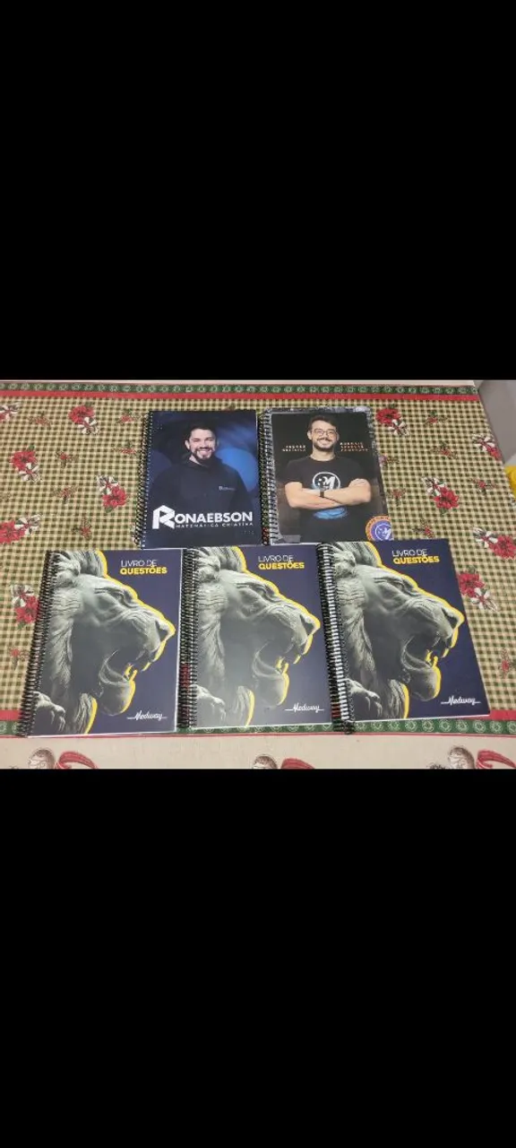 Kit c 3 Apostilas de Questões Medway+1Ronaebson mat +1fisica Rafael Medeiros