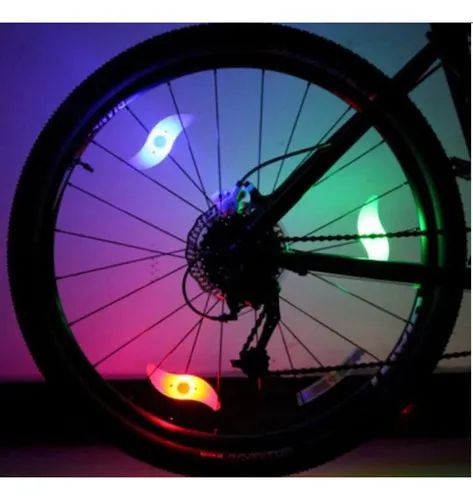 Lanterna De Led Para Roda De Bike - Foto 2