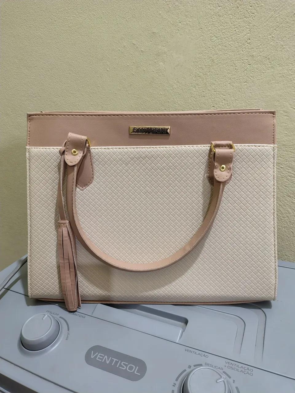 Bolsa Santorini Bege de Ombro