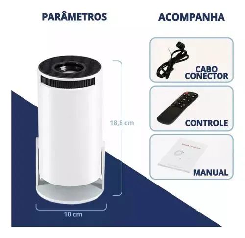 PROJETOR HY300 PORTÁTIL BRANCO<br>Novo, Lacrado e com 30 DIAS DE GARANTIA!  - Foto 4