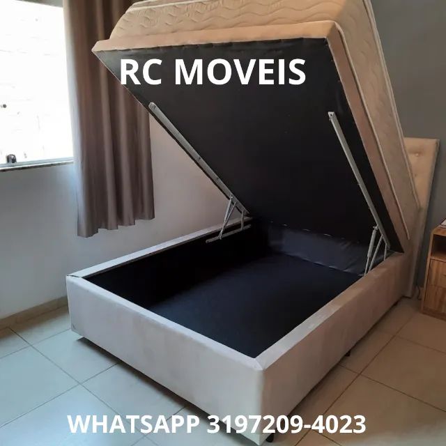 Cama Box Baú Casal Inteiriço 1,38x1,88 - Qualidade e Durabilidade