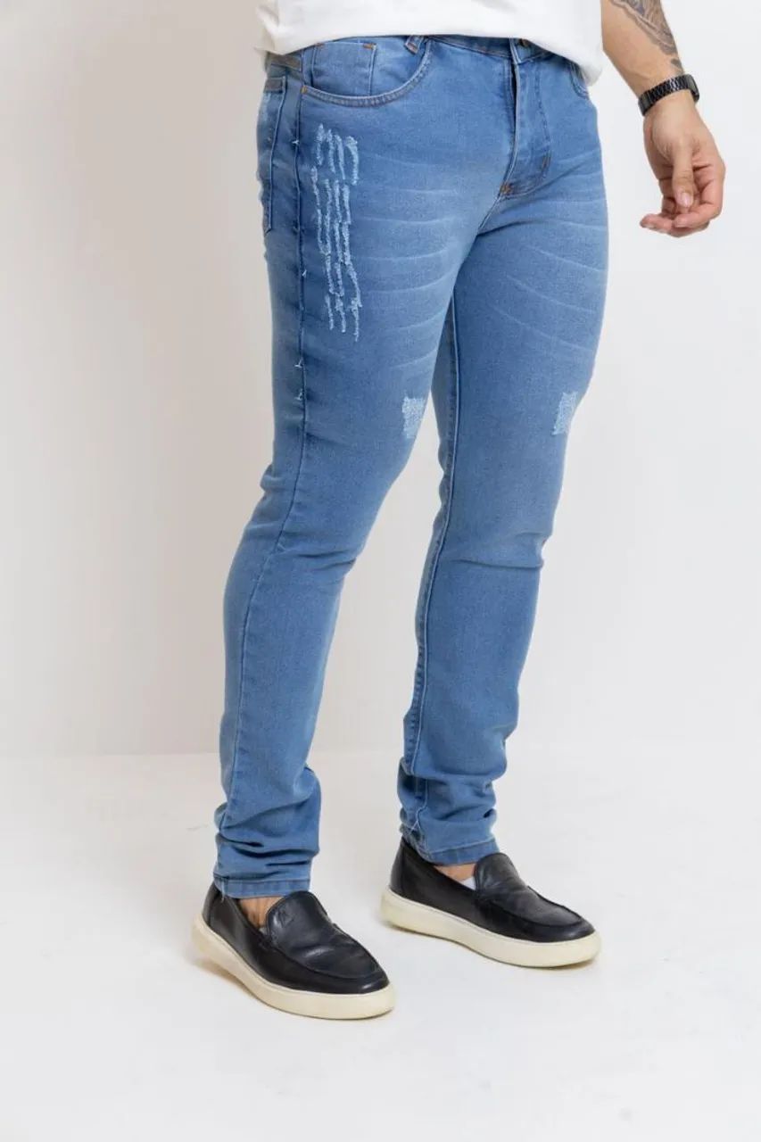 Calça masculina jeans slin com lycra do 36 ao 52 - Foto 5
