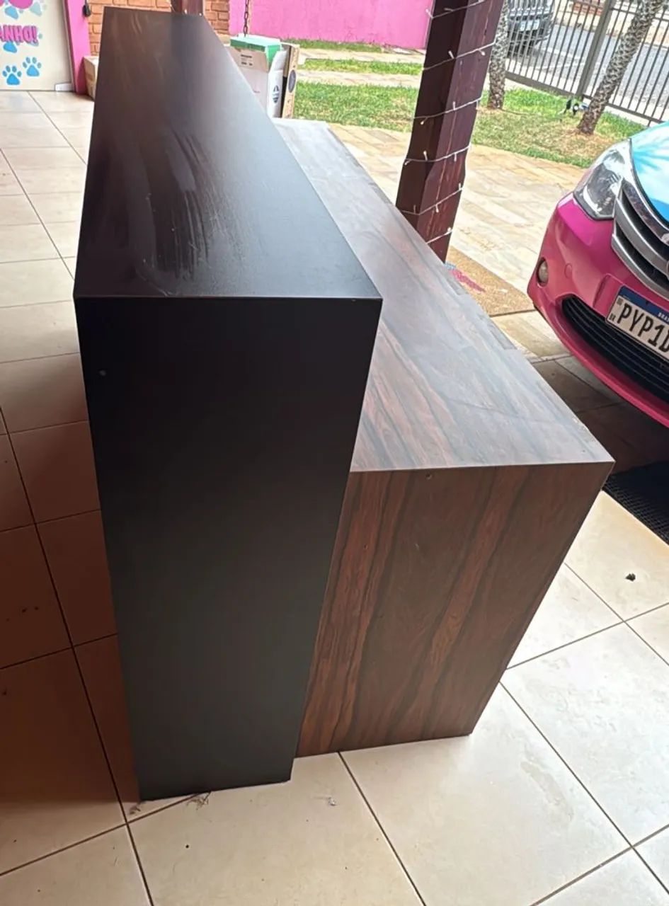 Balcão MDF puro na cor preto com pedra ferro - Foto 3