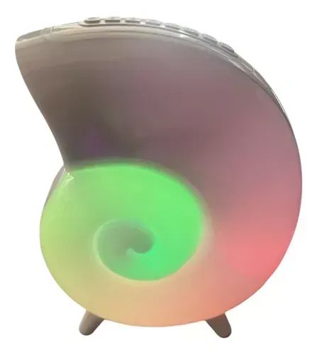 Caixa De Som Concha Bluetooth Música Led Luz Inteligente - Foto 2