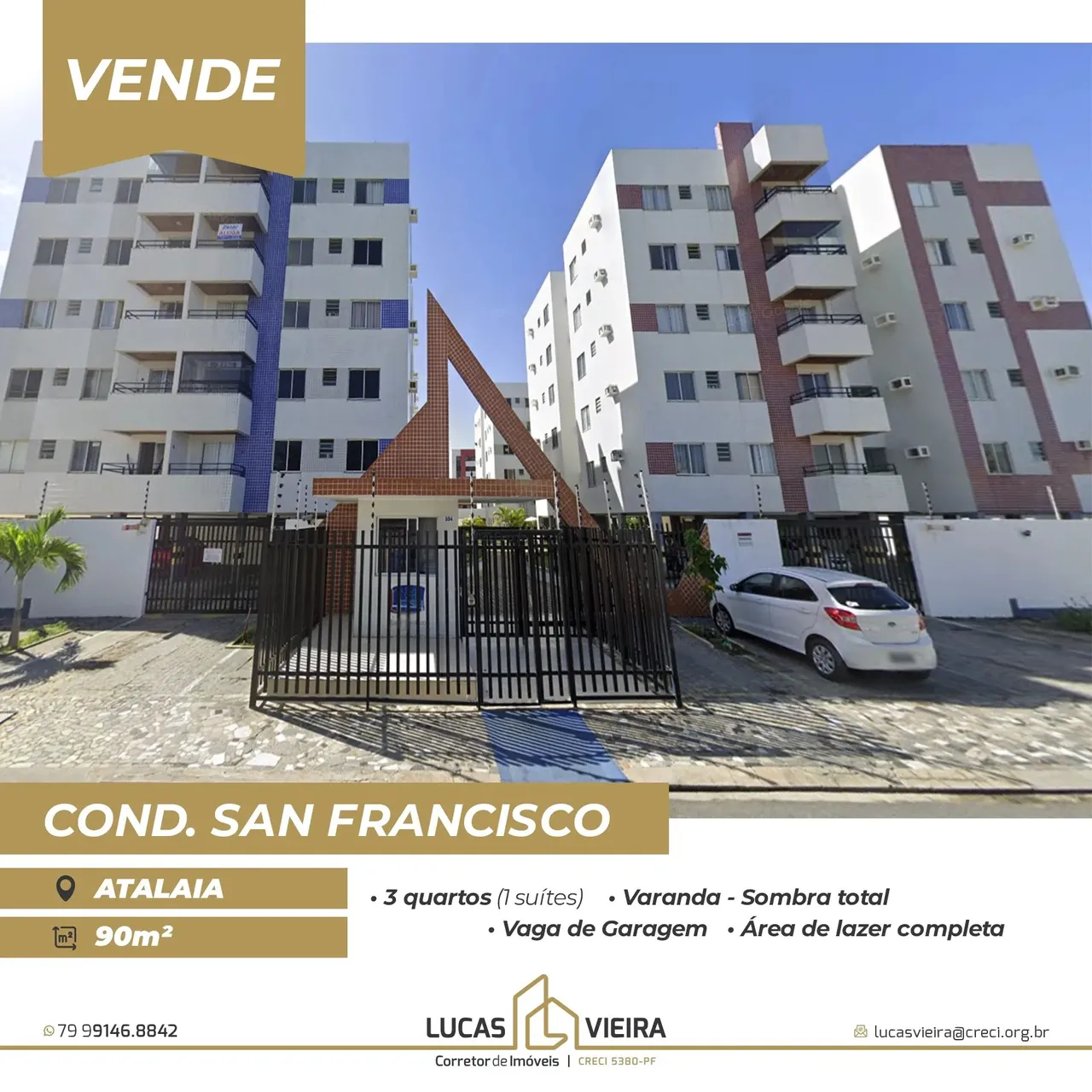 Condomínio San Francisco - A 300 metros da Orla de Aracaju