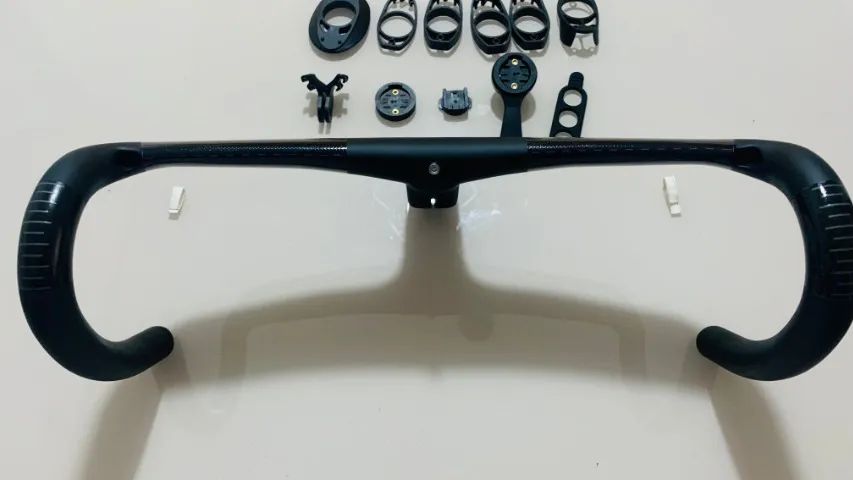 Guidão integrado carbono SL8 380x100 Na caixa. - Foto 3