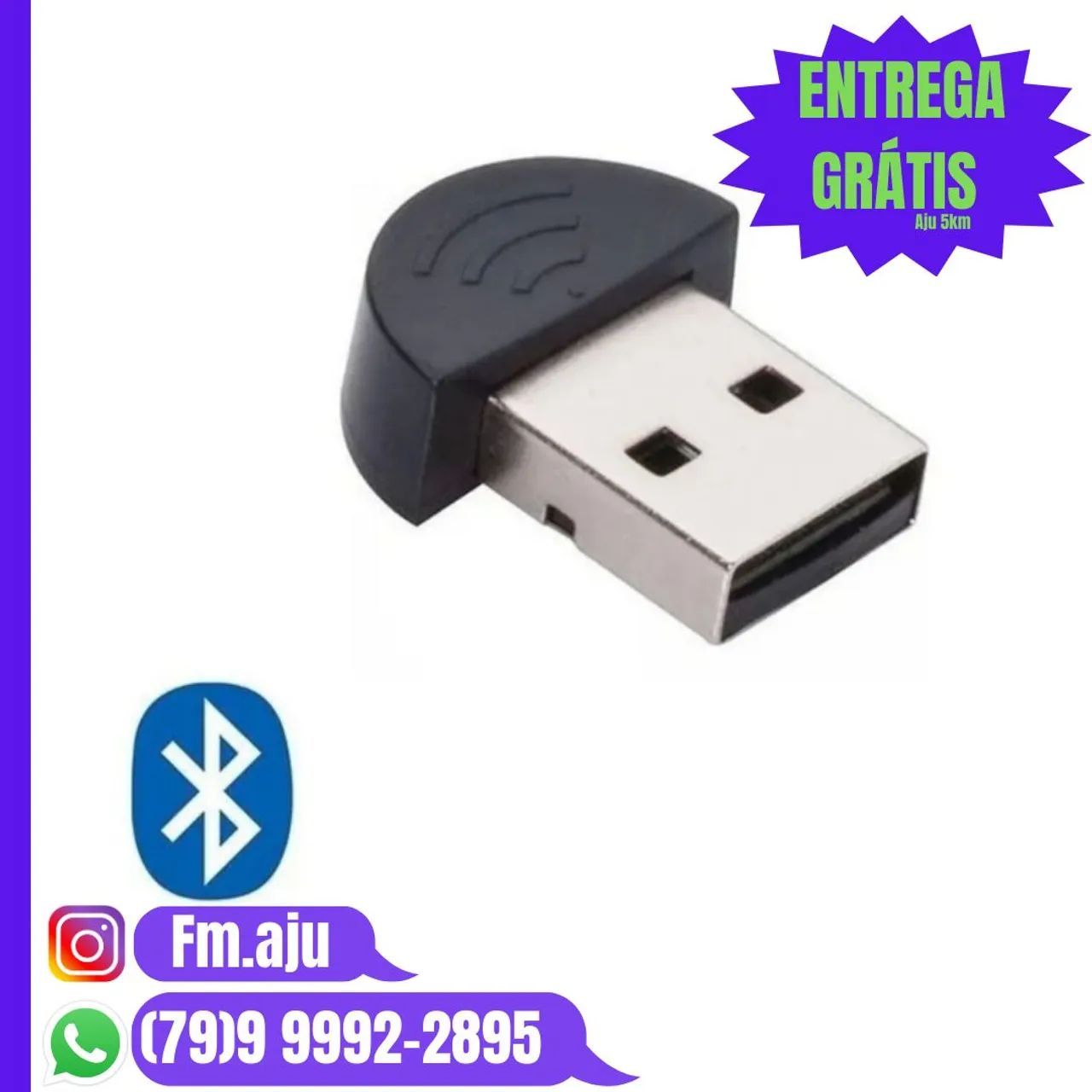 Adaptador USB Bluetooth para notebook computador- ENTREGA GRÁTIS 8KM