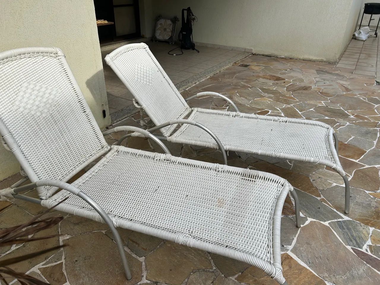 Cadeira piscina alumínio e fibra  - Foto 2