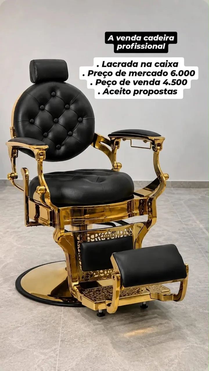 Cadeira de barbeiro. 