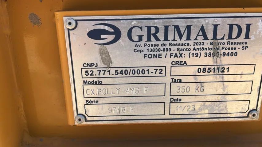 VENDA DE CAÇAMBAS ESTACIONÁRIA (GRIMALDI) SEMI-NOVAS - Foto 2