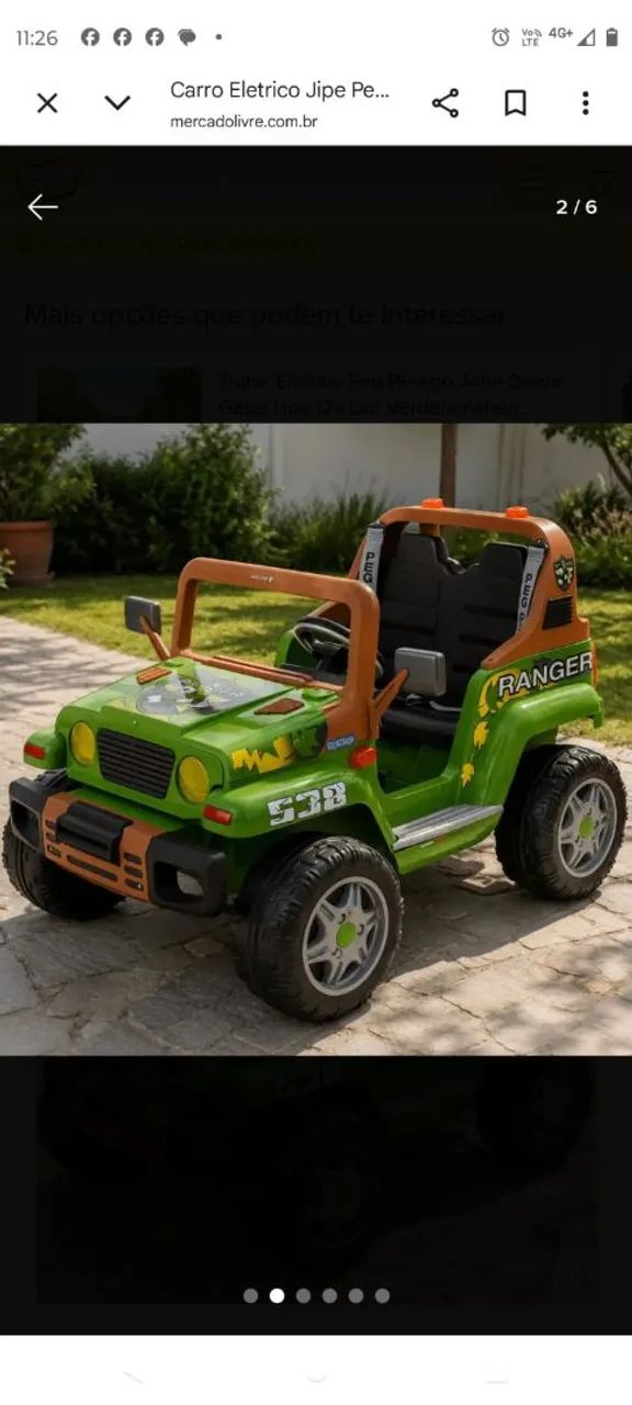 Jeep de brinquedo elétrico 