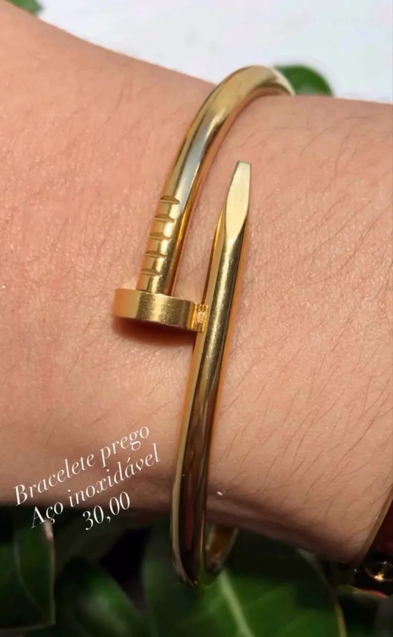 Bracelete Prego Aço inoxidável 