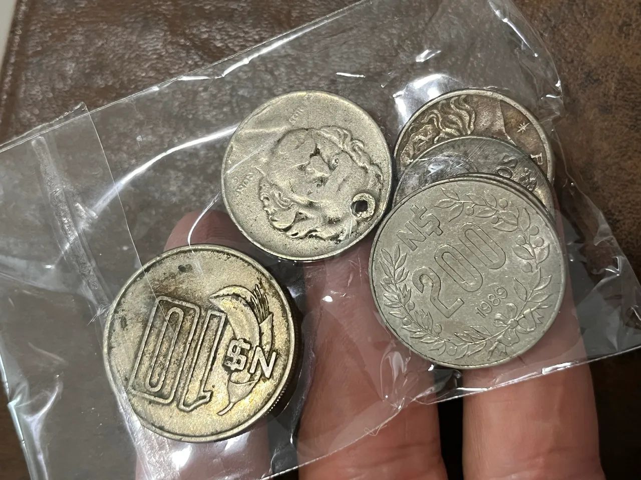 Lote moedas antigas variadas 