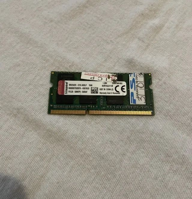 Memória Ram Notebook 8gb Kingston Kvr16ls11/8