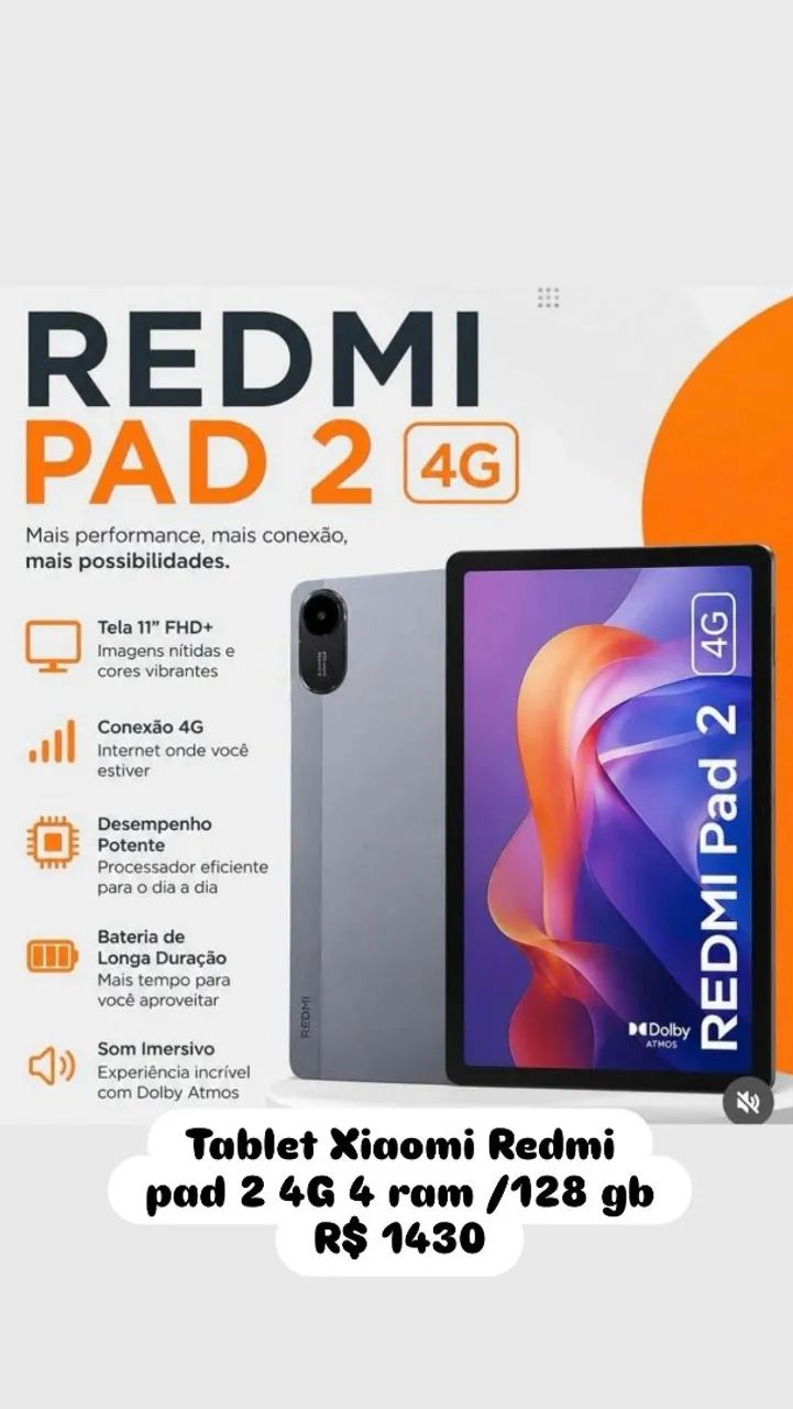 Tablet Xiaomi Redmi Pad 2 4G português 