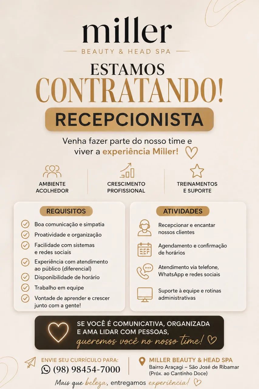 Recepção e Beleza.