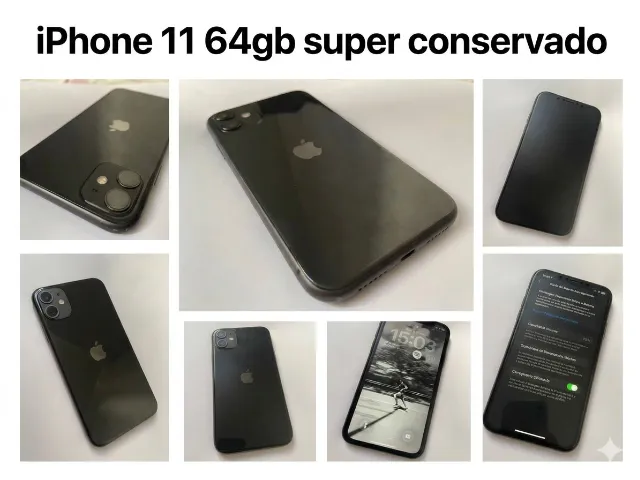 iPhone 11 Preto 64GB - R$ 950,00 - Celulares e Smartphones