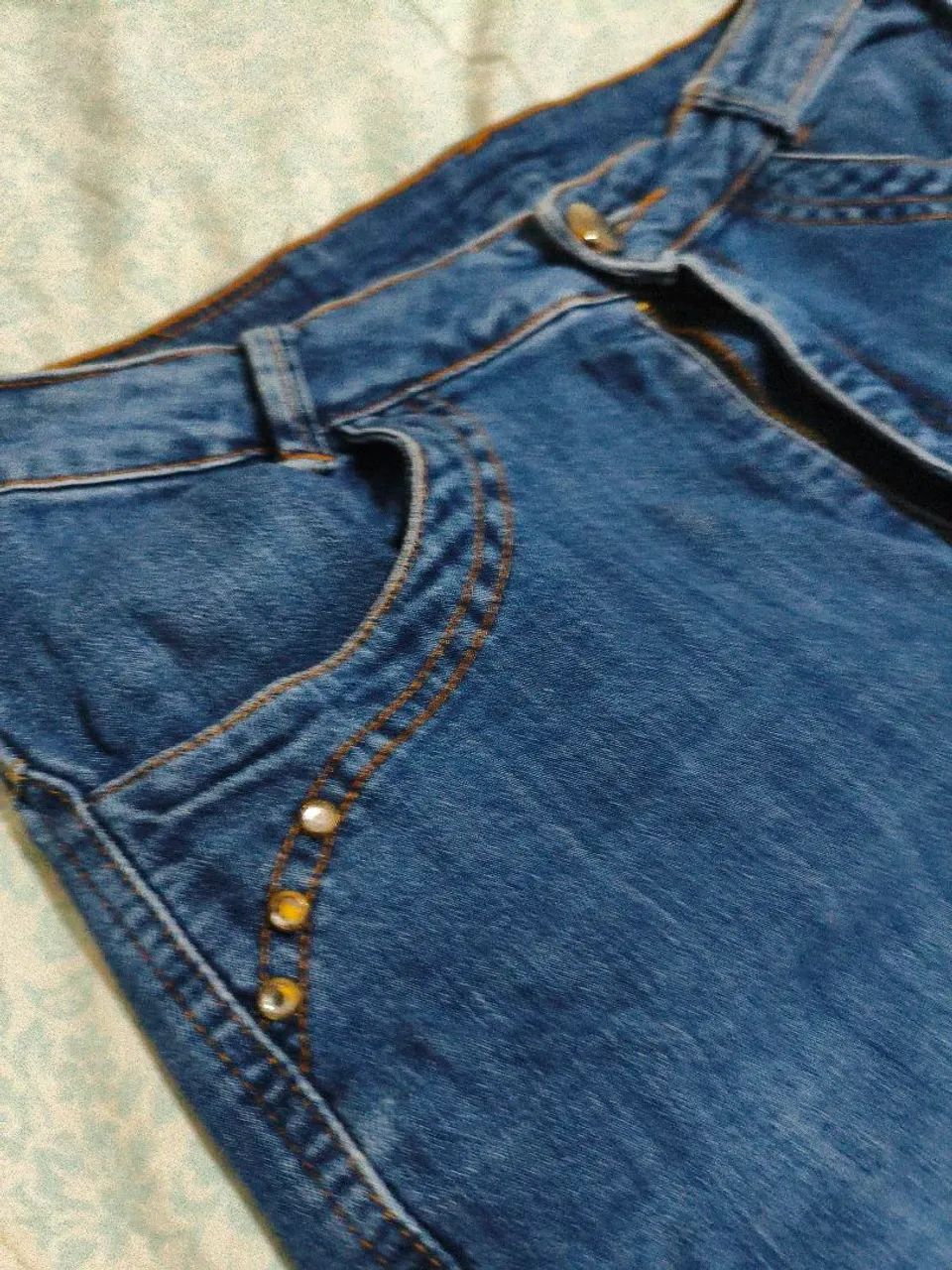 Bermuda feminina jeans 42 - Foto 4