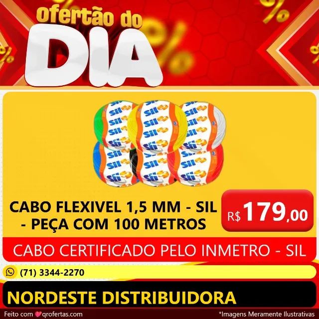 CABO FLEXIVEL SIL 1,5 MM FLEXIVEL - SIL - PEÇA COM 100 METROS -CERTIFICADOS PELO INMETRO  - Foto 5