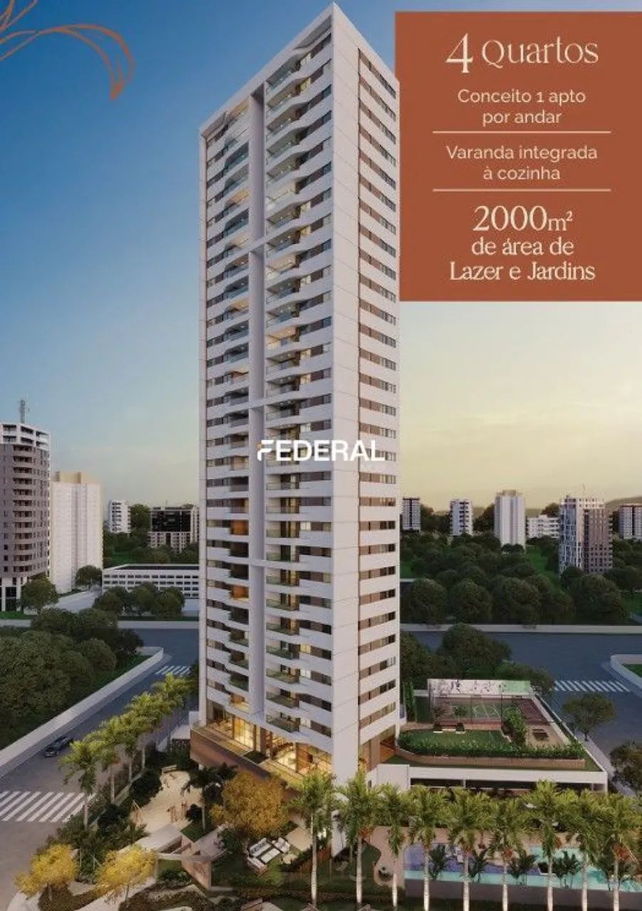 Venda! Edifício Alameda Jardins 131m, 4 quartos, 2 suítes e 2 vagas de garagem