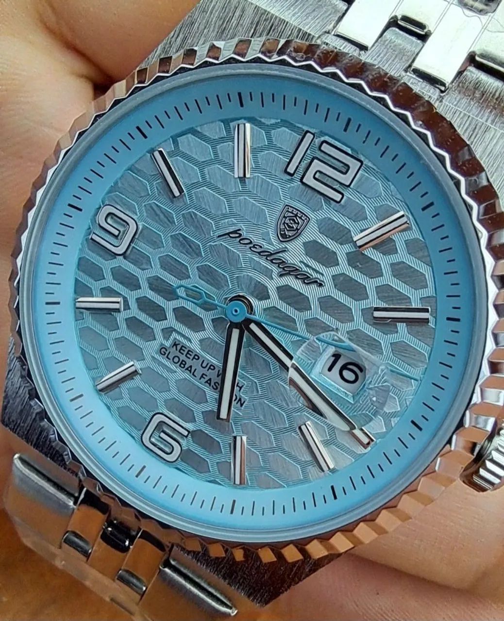 Relógio masculino Poedagar 839 fundo azul - Foto 5