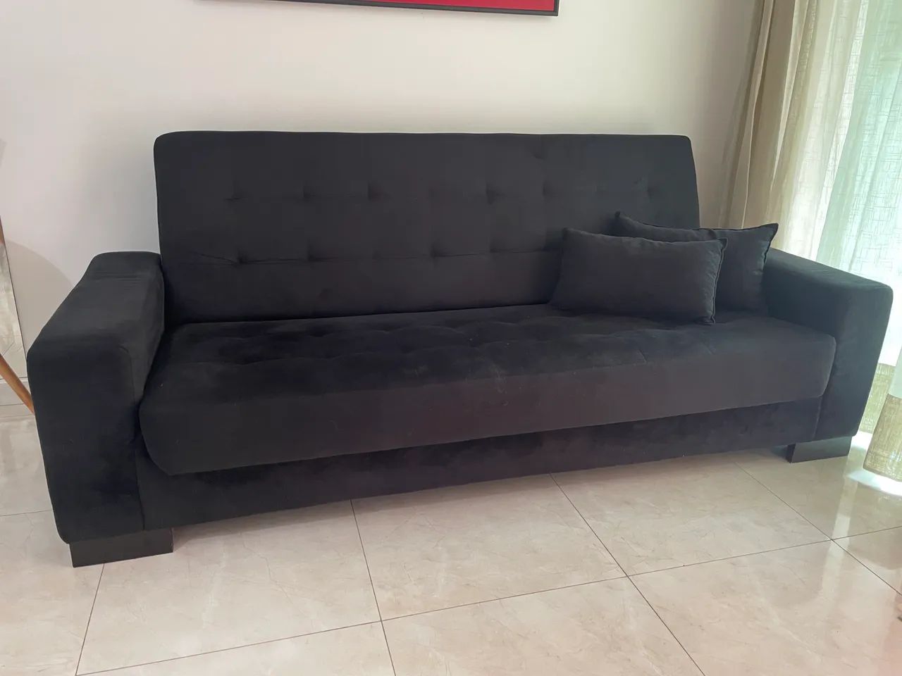 Sofá cama preto - Foto 3