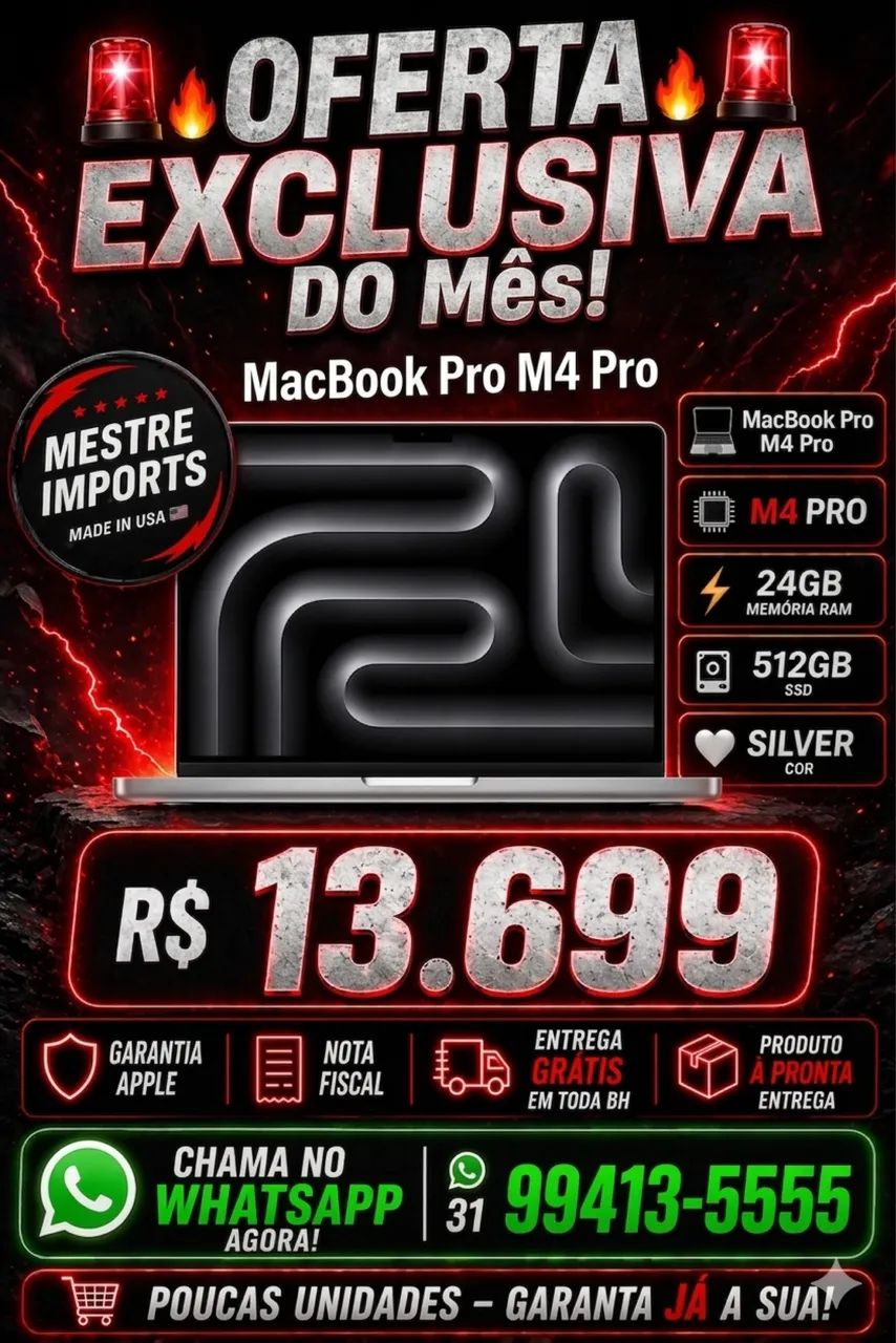 MacBook Pro Chip M4 Pro - 24GB RAM - 512GB SSD - Silver MacBook Pro Chip M4 Pro - 24GB RAM - 512GB SSD - Silver