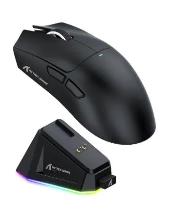 Mouse Gamer X11 Attack Shark Tri Mode 22000dpi Paw3311 Dock Cor Preto