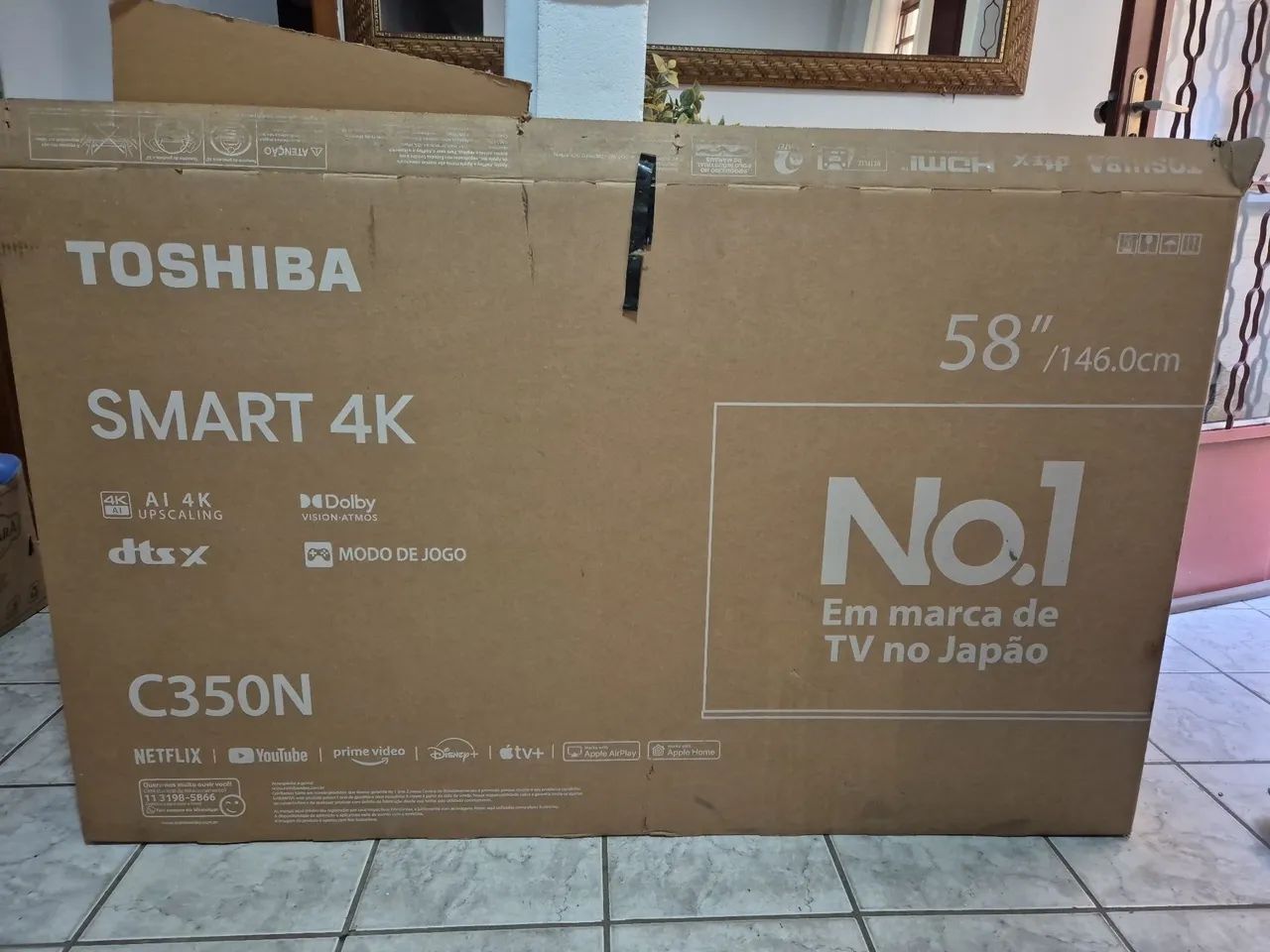 VENDE-SE SMART TV TOSHIBA 58 POLEGADAS COM DETALHE - Foto 3