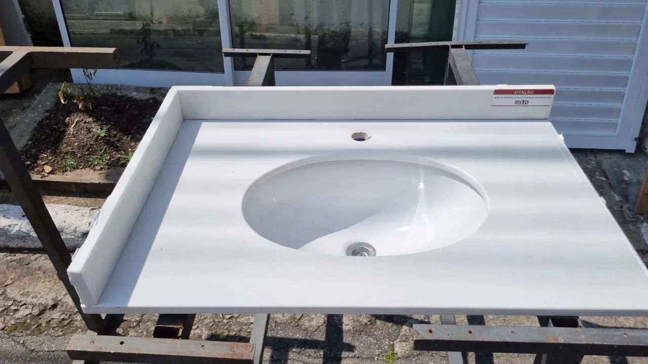 Pia de quartzo branco  - Foto 2