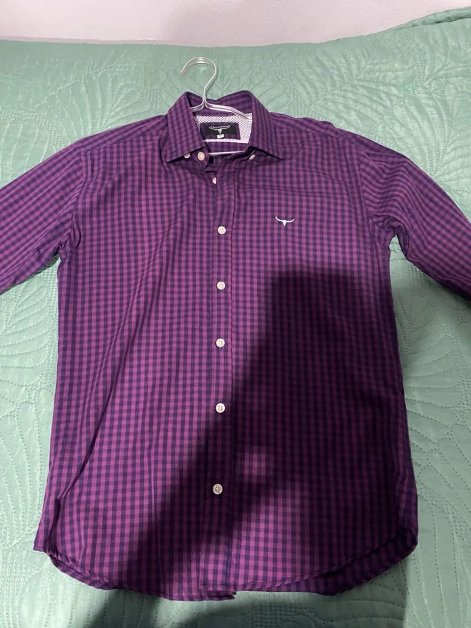 Camisa xadrez Vinho  - Foto 2
