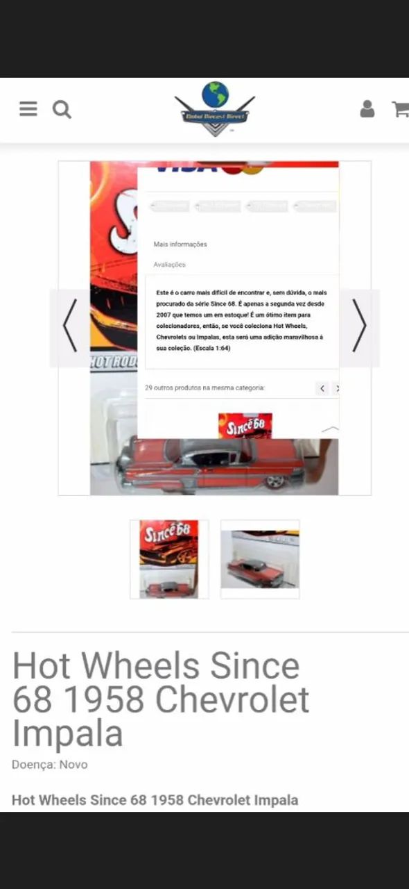Hot Wheels Impala 58 Pintura Vermelha e Chumbo Extremamente Rara - Peça de  - Foto 3