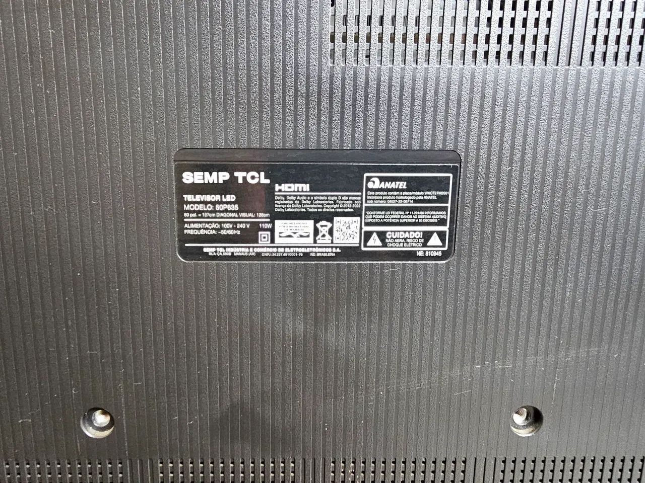 Televisão 50 p Led queimado - Foto 2