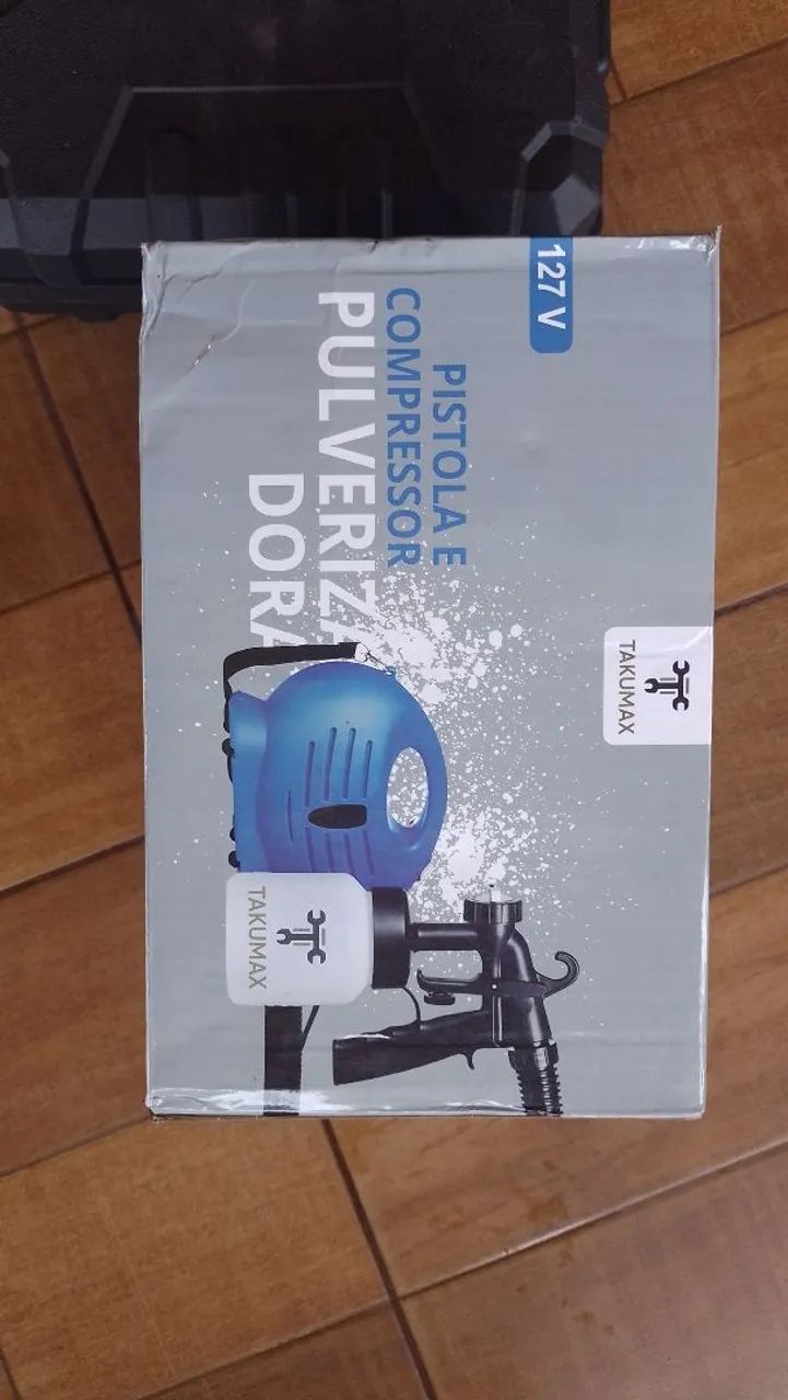 Pistola de pintura com compressor  - Foto 2