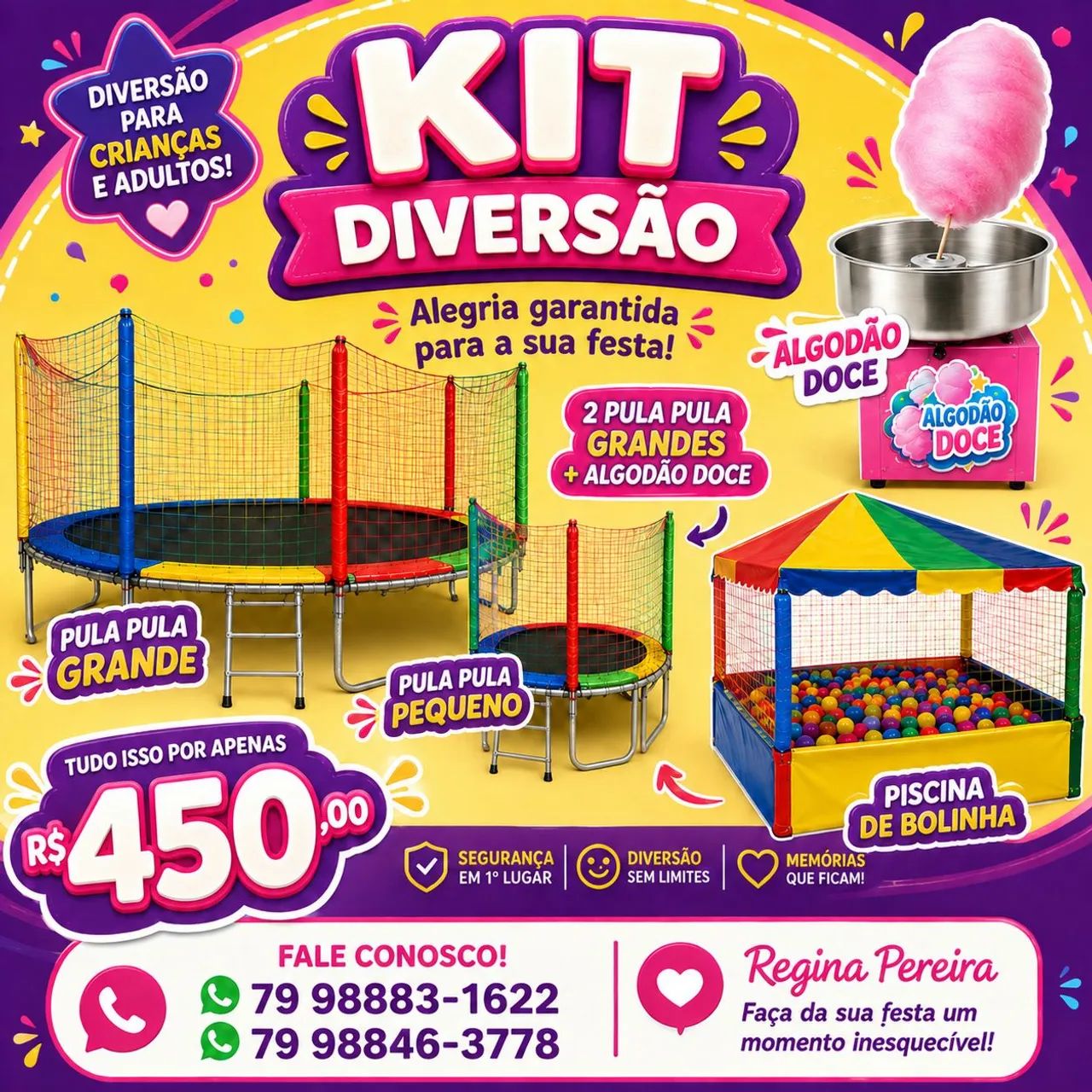 Pula pula, piscina de bolinha e algodão doce  - Foto 2