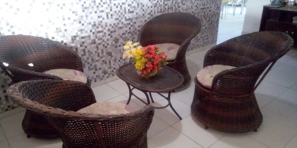 Conjunto de cadeiras e mesa em vime ( parcelo) - Foto 2