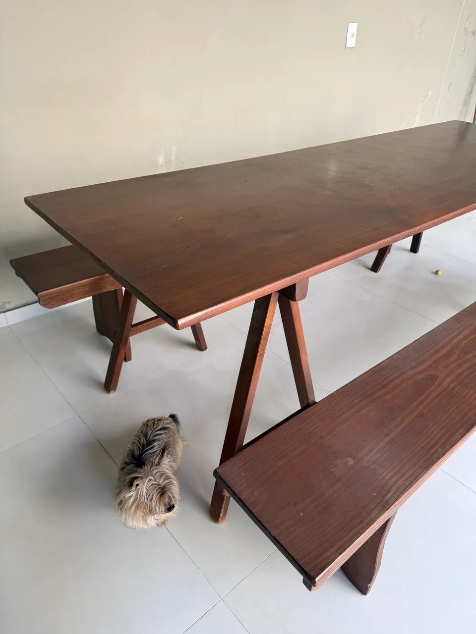 Mesa de madeira maciça à venda - Usada - Foto 2