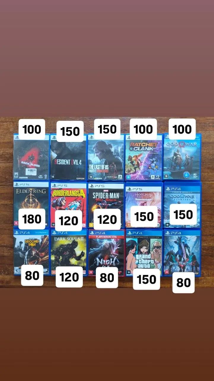 Jogos Ps5 e Ps4