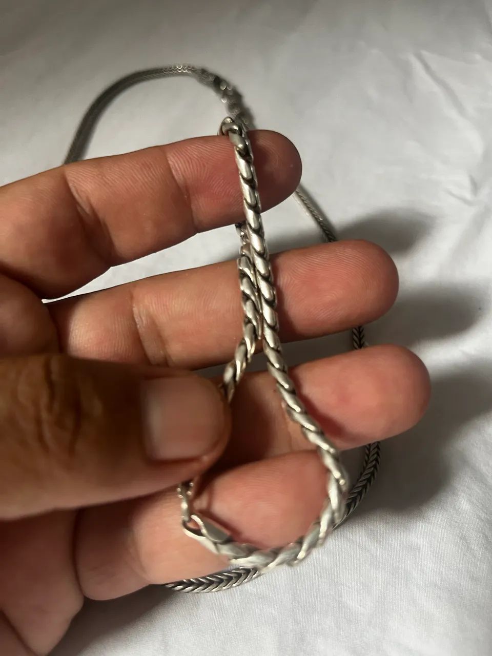 Cordão e pulseira prata  - Foto 3