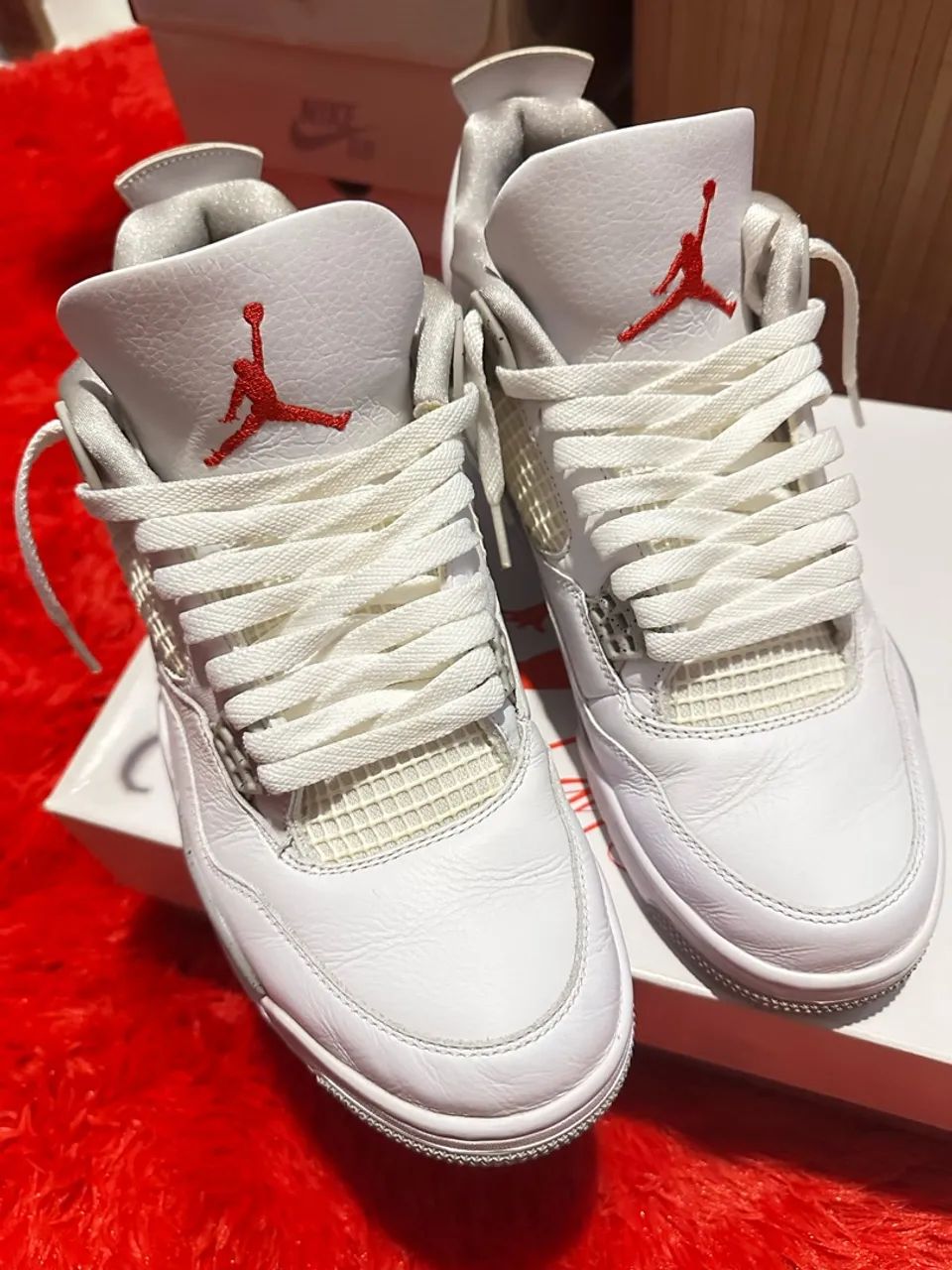 Tênis Air Jordan 4 Tech White - Foto 2