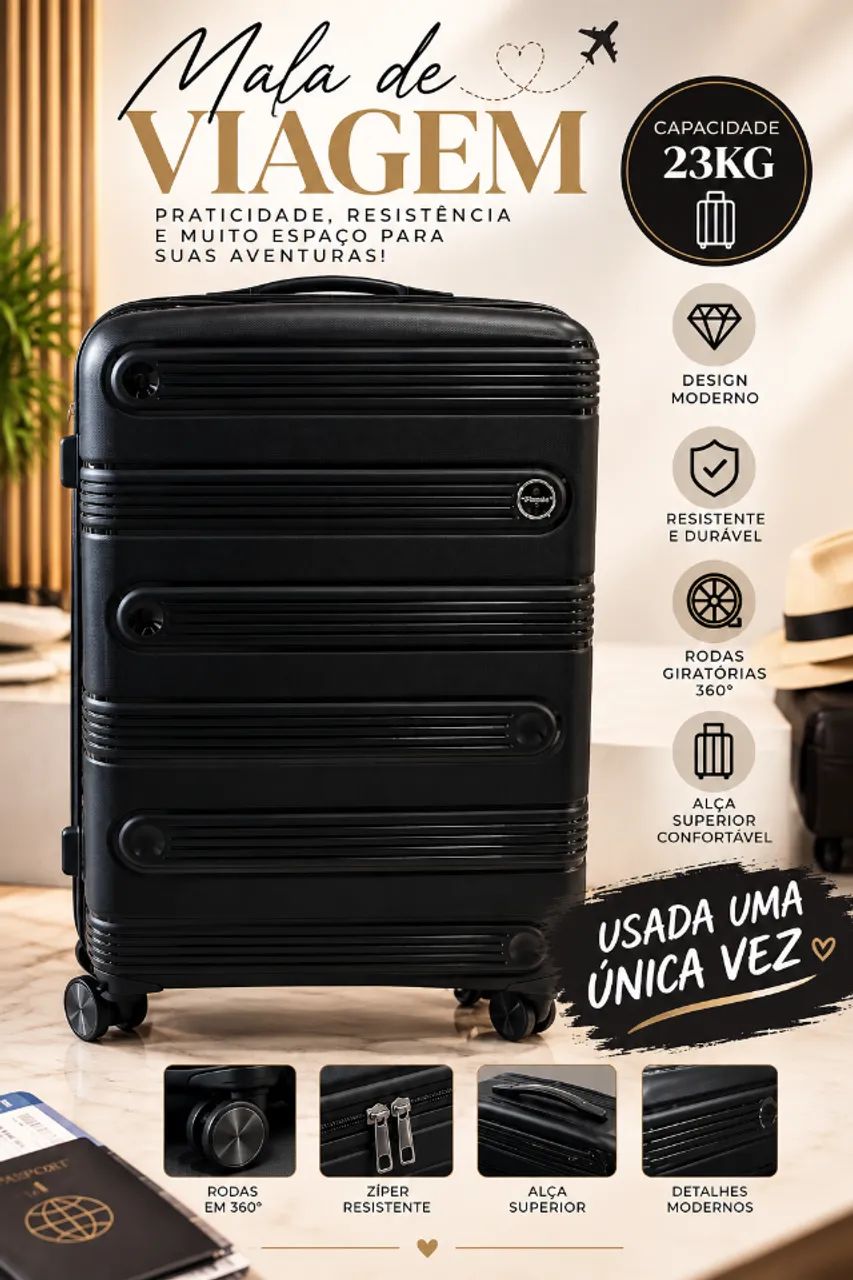 Mala de viagem de rodinhas  - Foto 2
