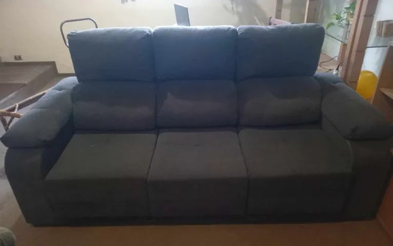 Sofá 3 Lugares Retrátil e Reclinável Cama inBox Slim 2.10cm Velusoft  - Foto 2