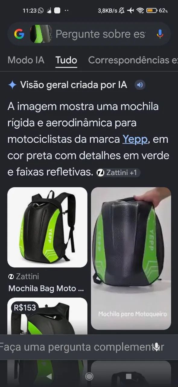 Mochila moto alto estilo e praticiidade