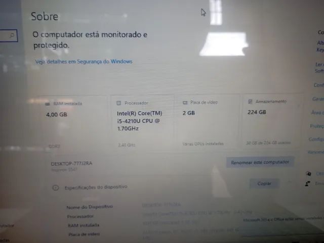 Notebook Dell Inter Corei5 com Placa de Vídeo - Foto 4